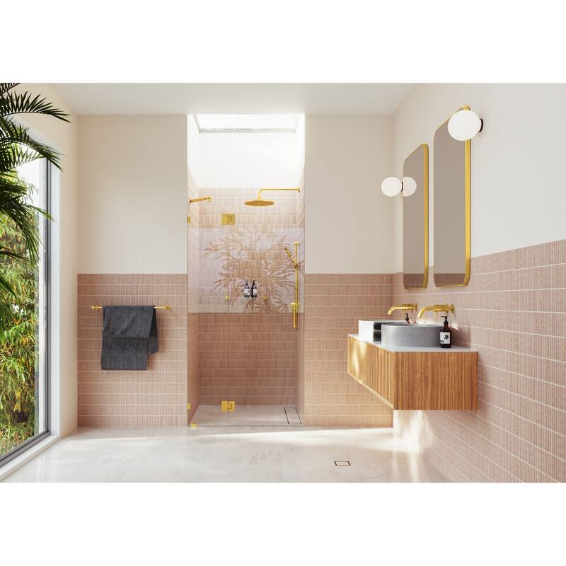 Glass Warehouse GW-GH-38 Halo 78" High x 38" Wide Hinged Frameless
