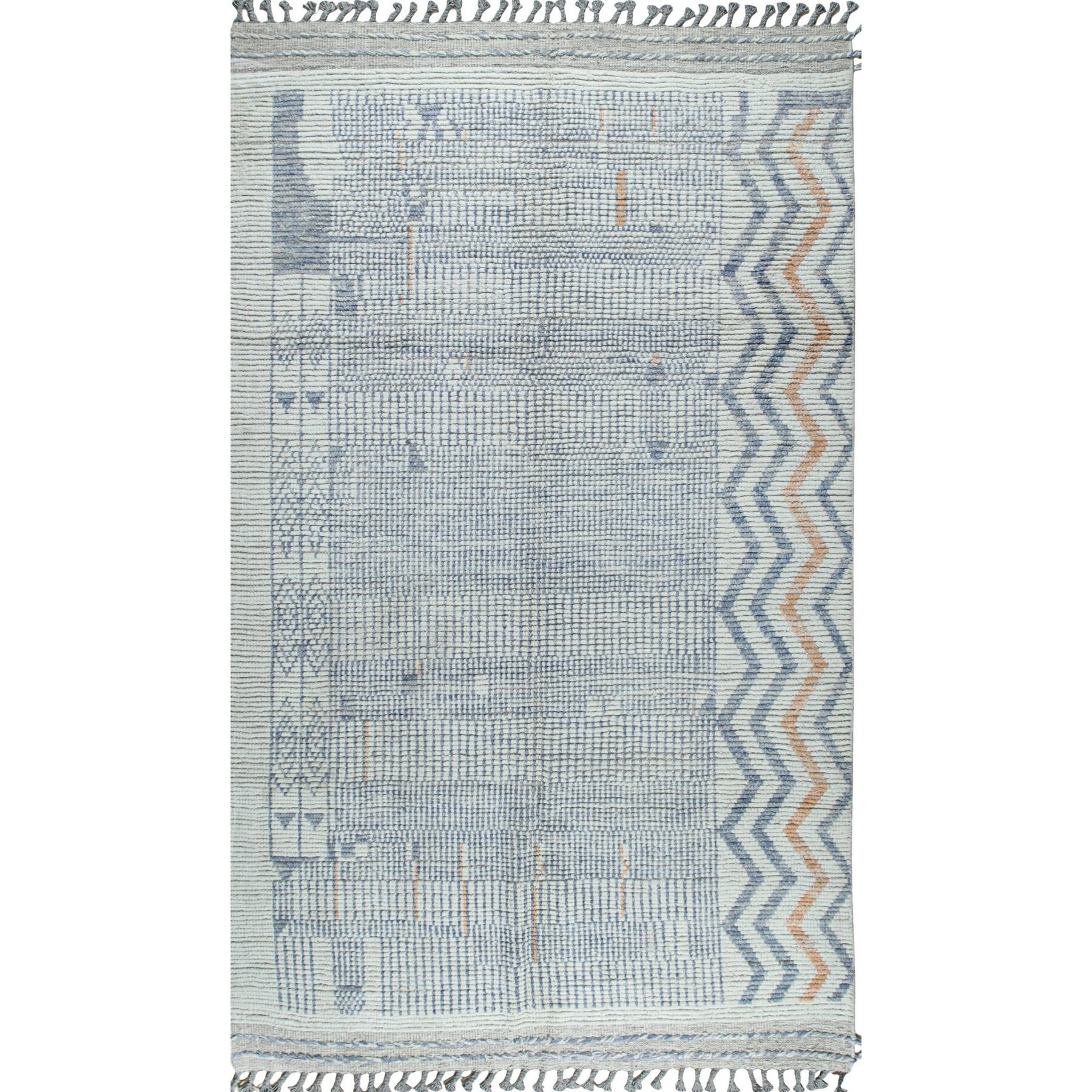 Home Decor Ivory Hand-Knotted Wool Contemporary Marrakech Handspun Area RugTimeless Elegance for Living Room, Bedroom, Office, o