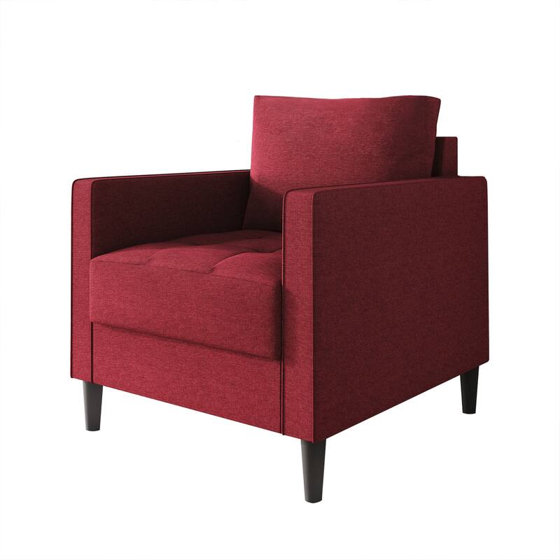 CraftPorch Contemporary Minimalist Linen Upholstered 3-Piece Living Room Set