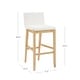preview thumbnail 41 of 115, Gracie Modern Bar Stool, Boucle Upholstered Chair and Brushed Wooden Legs