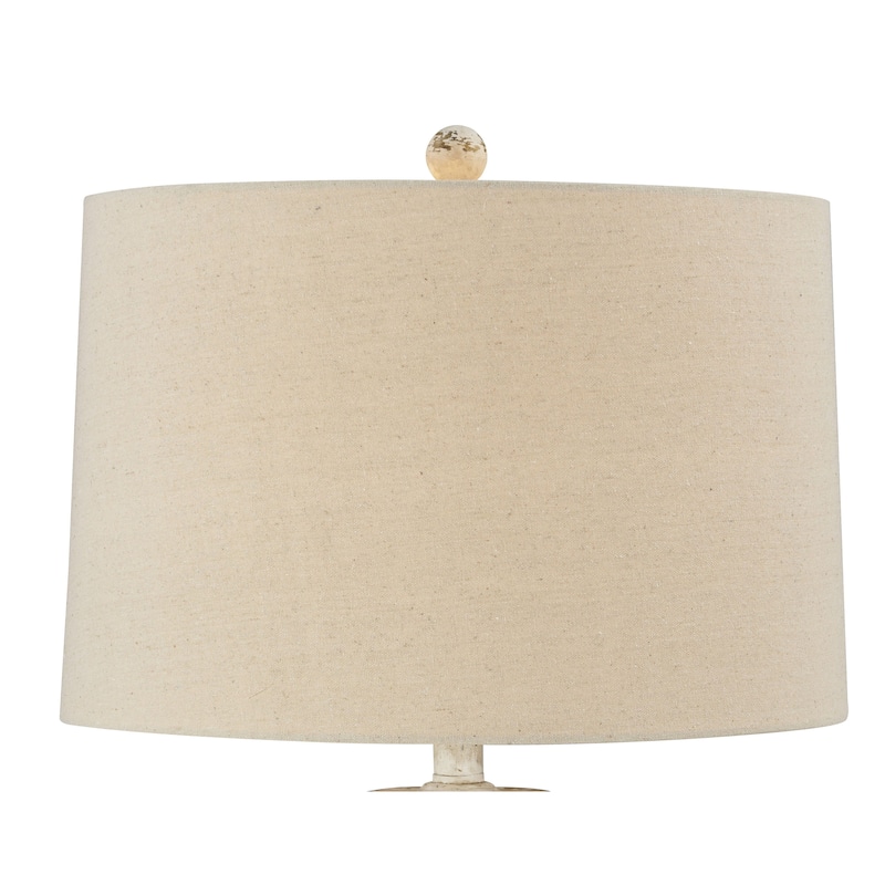 Jada 26" Table Lamp with Linen Shade, Distressed Cottage White