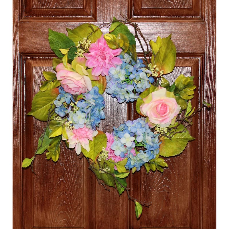 20" Garden Flowers Wreath - 20