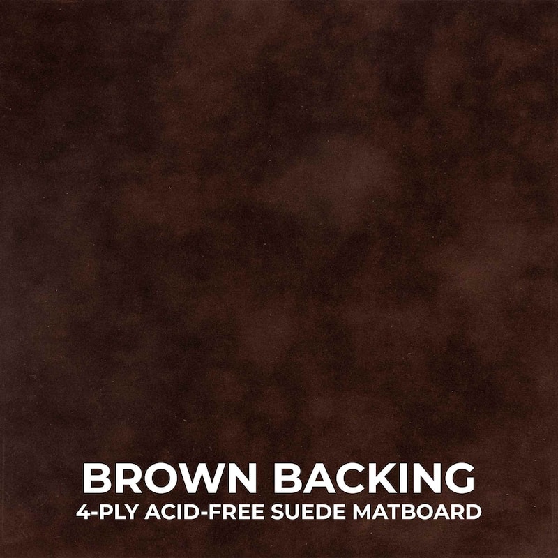 24x30 Shadow Box Frame Textured Black Wood Includes a Brown Real Suede Texture Acid-Free Backing Board