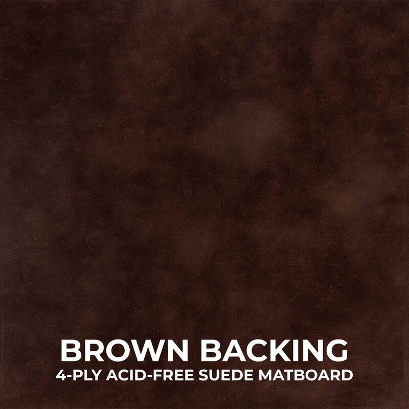 24x36 Shadow Box Frame Textured Black Wood Includes a Brown Real Suede Texture Acid-Free Backing Board