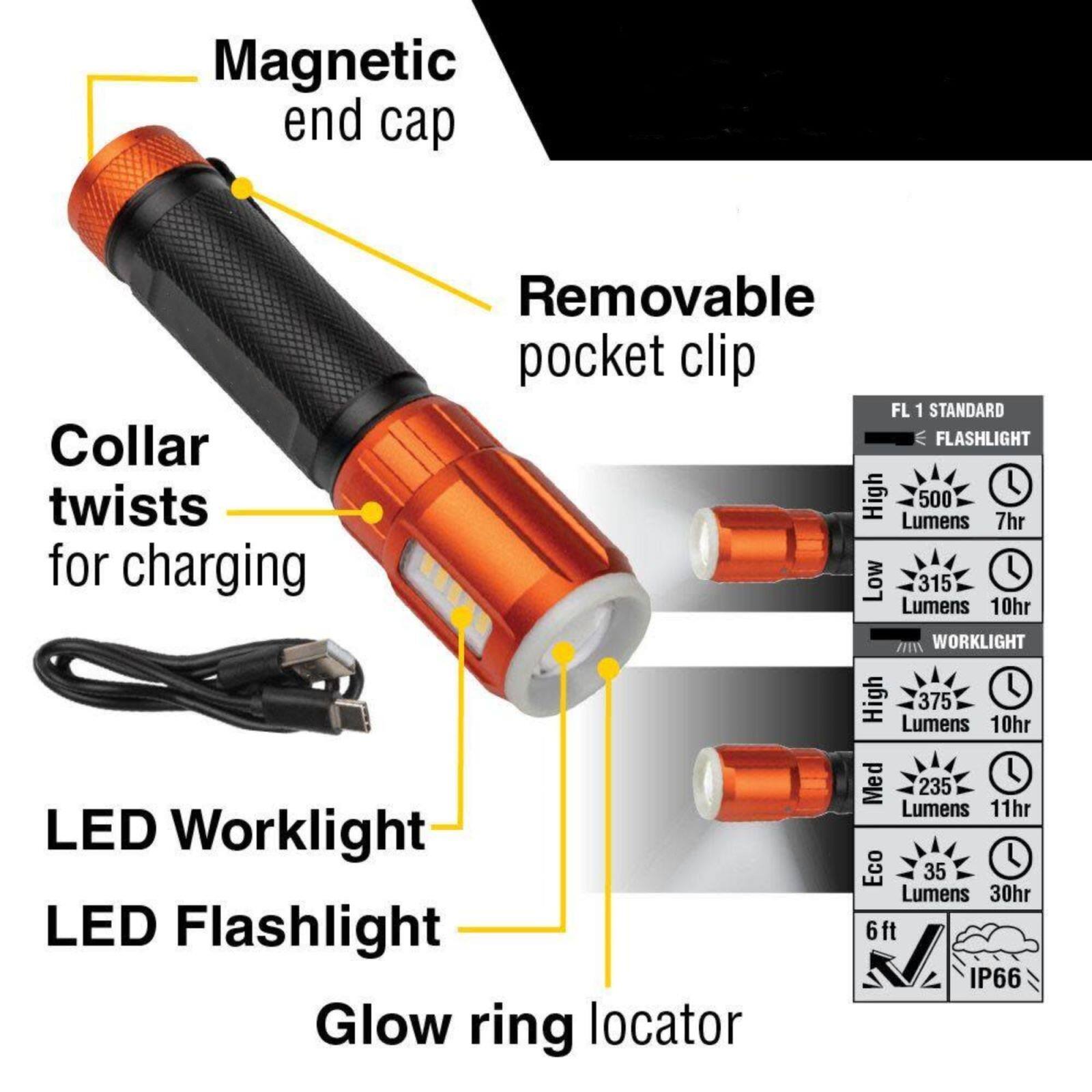 Flashlight With Worklight Rechargeable Bed Bath & Beyond 37570903