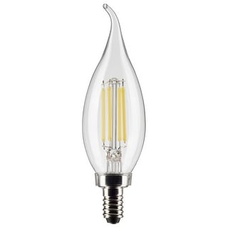 4 Watt CA10 LED - Clear - Candelabra base - 90 CRI - 5000K - 120 Volt