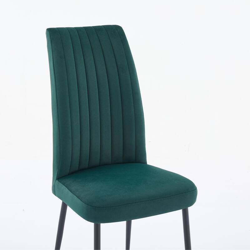 Modern Metal Frame Dining Chair Set of 2 with Sponge Seat 300lb Capacity 41.34" Height