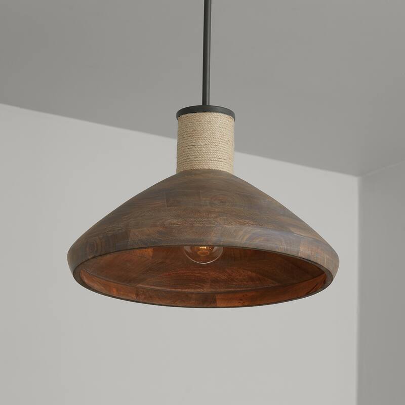 Jacob 1-light Grey Wash/ Iron Silk Hanging Pendant - Grey Wash/ Iron Silk