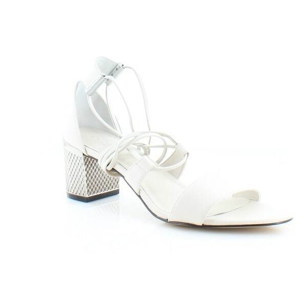 white calvin klein heels