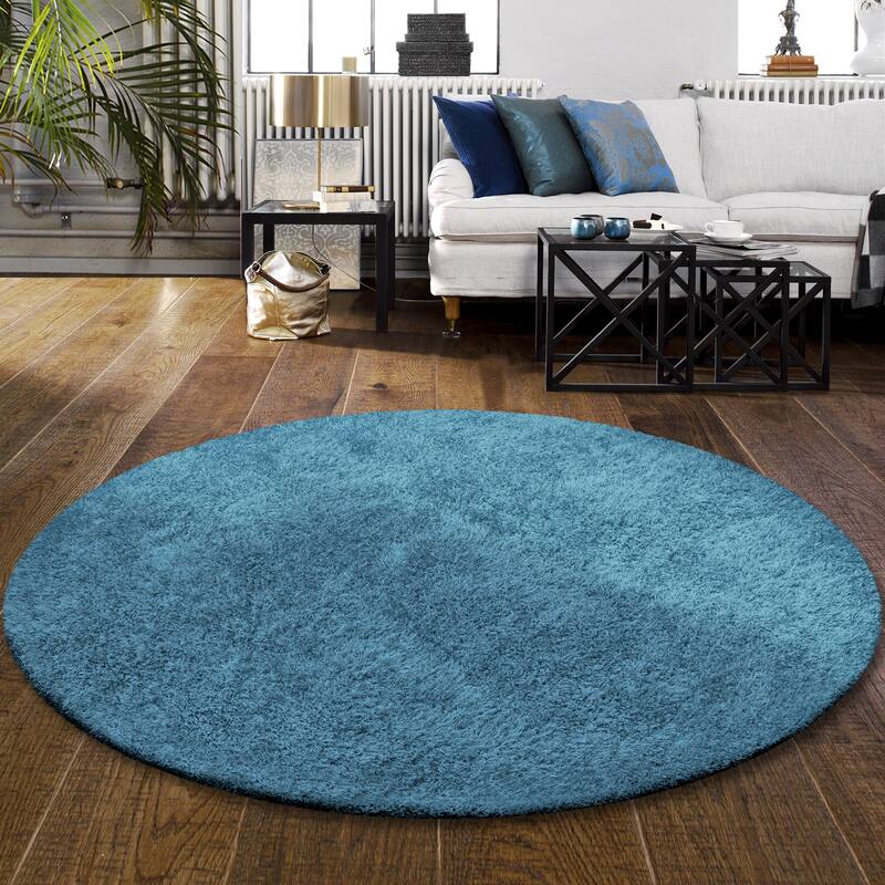 Superior Hand-tufted Plush Solid Shag Indoor Area Rug