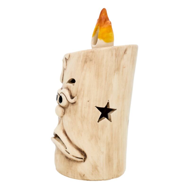 National Tree Company 6.5" White Halloween Porcelain Candle - 6.5 in