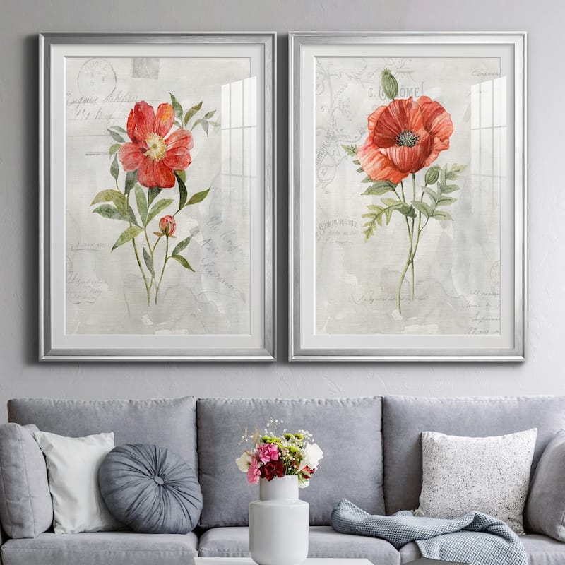 Linen Peony Premium Framed Print - Ready to Hang