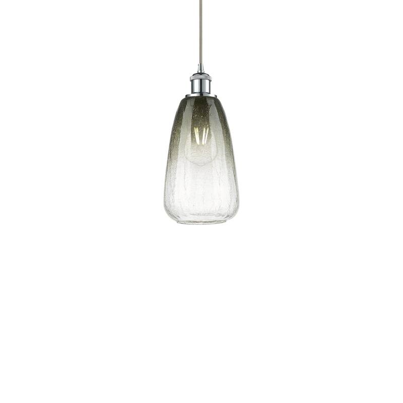 Innovations Lighting 516-1P-13-6 Brookhaven Almond Pendant Brookhaven - Polished Chrome / Slate