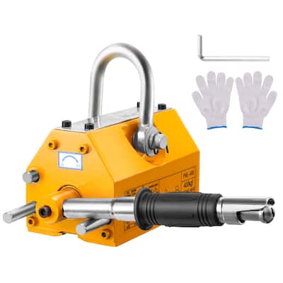 VEVOR Magnetic Lifter 220 to 4400 lbs Pulling 2.5 Safety Factor Neodymium & Steel Lifting Magnet for Hoist Shop Crane Block