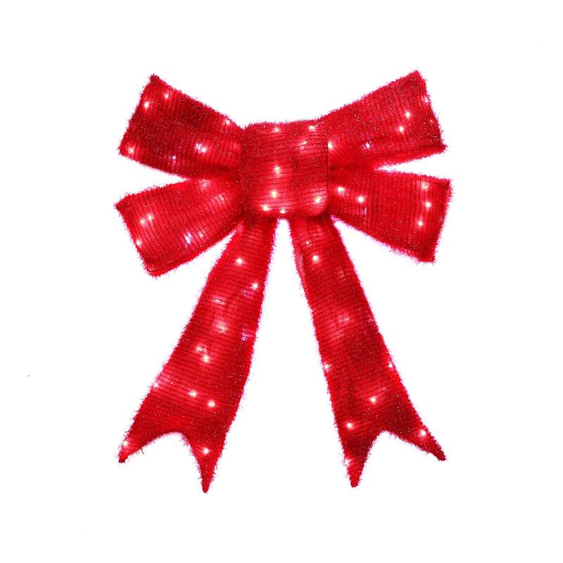 LED Lighted Bow Christmas Wall Decoration - 30"
