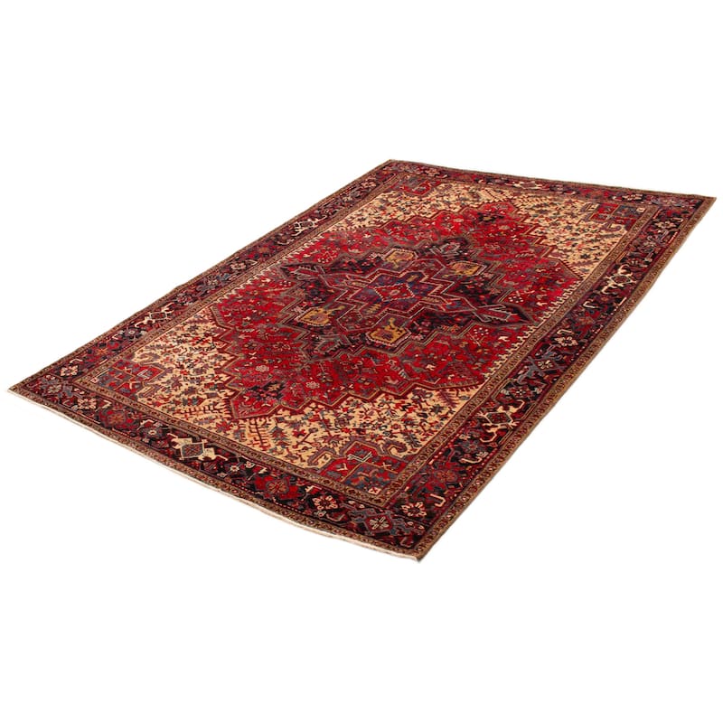 ECARPETGALLERY Hand-knotted Sarabi Red Wool Rug - 7'9 x 11'5