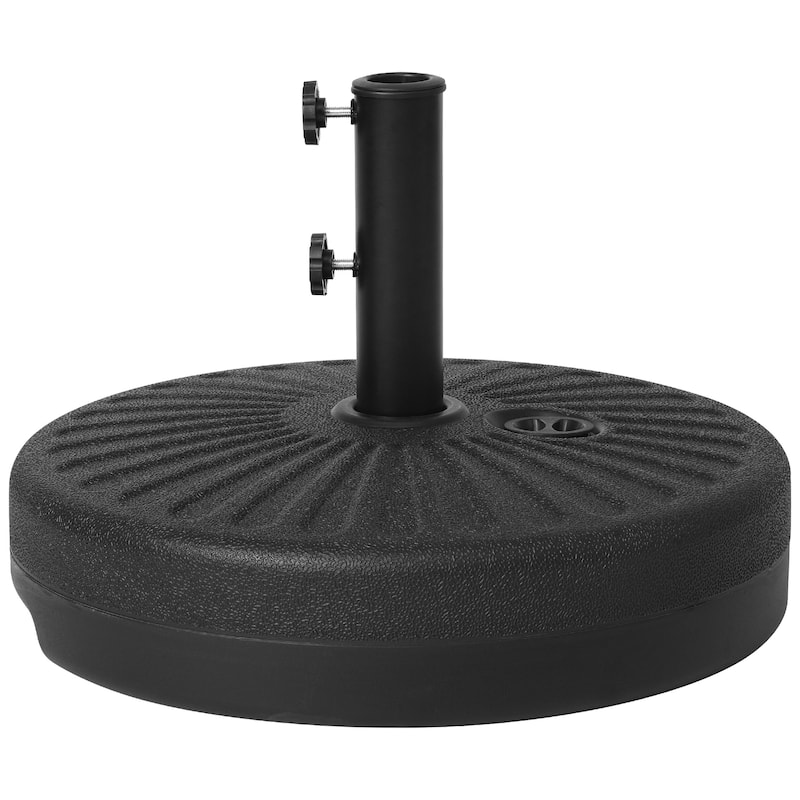 Newport 55-lb Fillable Round Patio Market Umbrella Base Stand - N/A