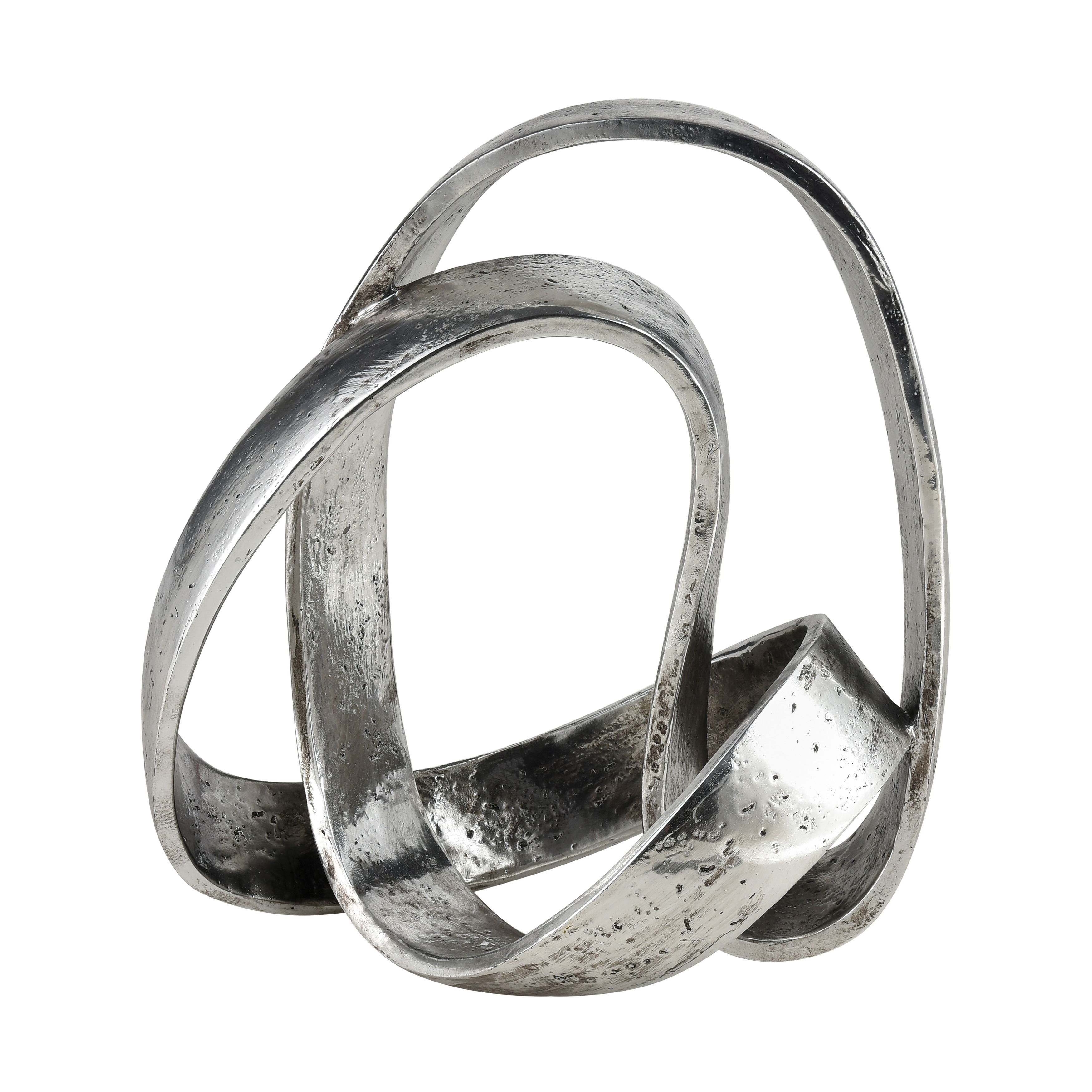Atlas Amos Loop Metal Ribbon Sculpture - 13 inch Tall