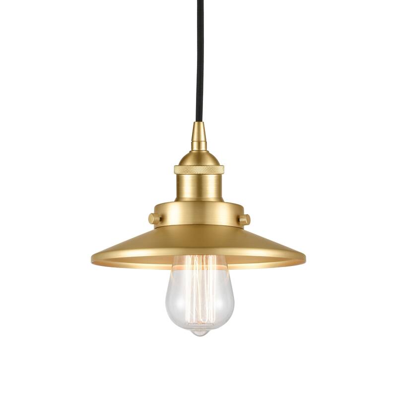 Innovations Lighting 616-1PH-6-8 Railroad Pendant Railroad 8" Wide - Satin Gold