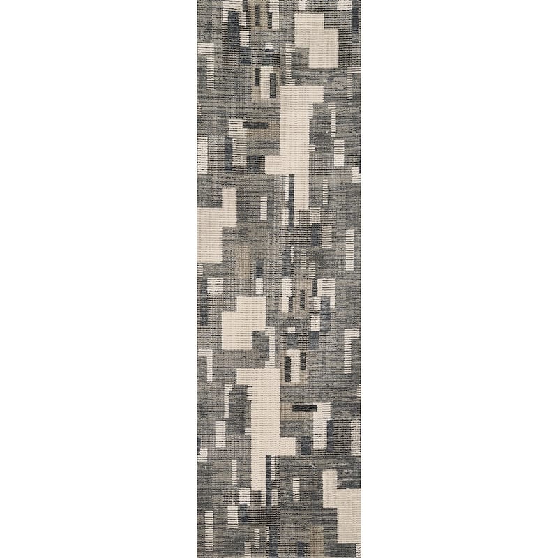 Momeni Noho Polyester Geometric Area Rug - 2' 3" x 7' 6" - Grey - Runner