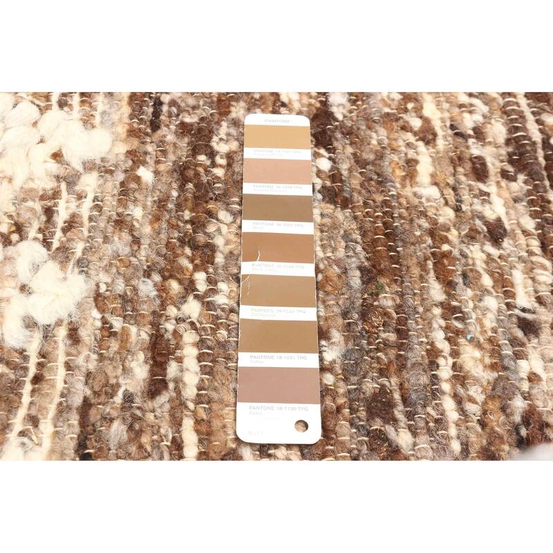 ECARPETGALLERY Braid weave Sienna Brown Wool Rug - 5'5 x 8'0