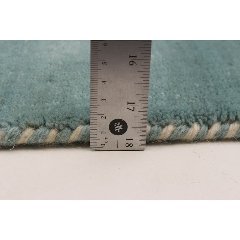 Kashkuli Gabbeh Blue Rug 6'7" x 6'7" - 6'7 x 6'7