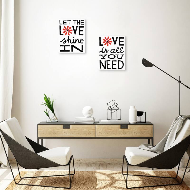 Inspiration Love I Red Flower, Inspiration Love II Red Flower Canvas Art Prints
