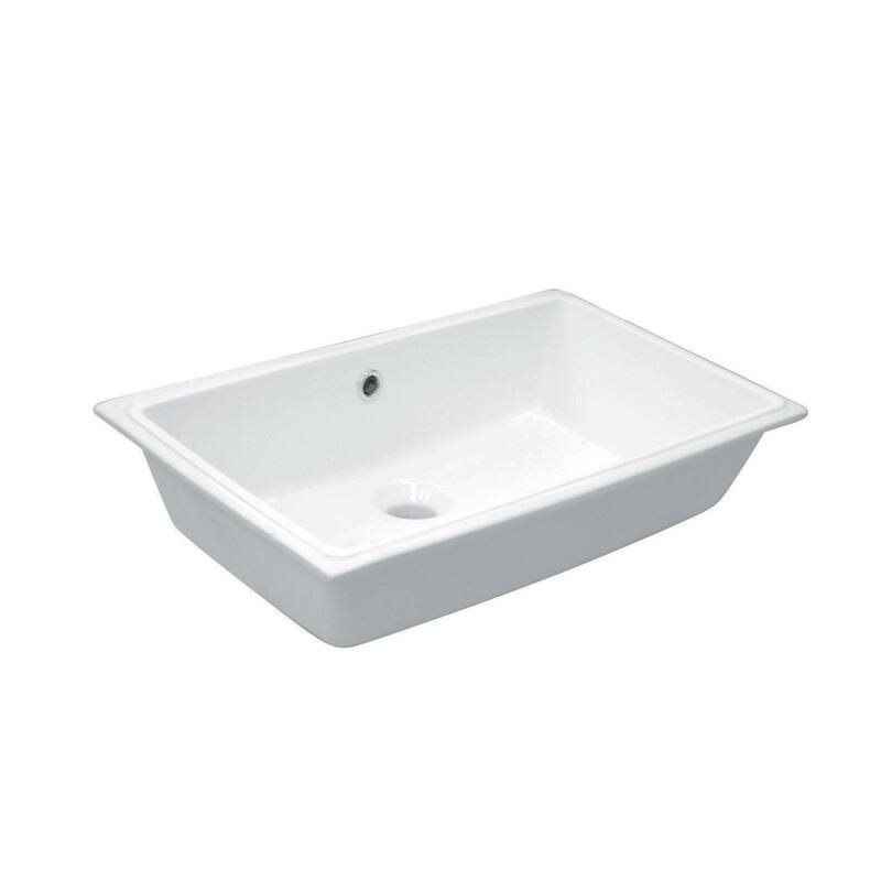 WS Bath Collections Slim 0225 Slim 29-1/2" Rectangular Ceramic - Glossy White