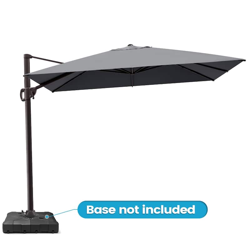 Crestlive Products 11 x 9 FT Outdoor Patio Offset Cantilever Umbrella - Dark Gray