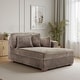 preview thumbnail 107 of 150, 42" W Plush Corduroy Upholstered Chaise Lounge Sleeper for Living