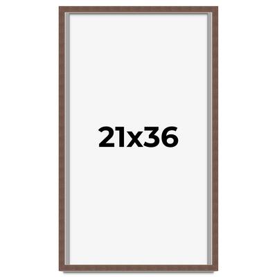 21x36 Shadow Box Frame Brown | 1.125 inches Deep Real Wood Rustic
