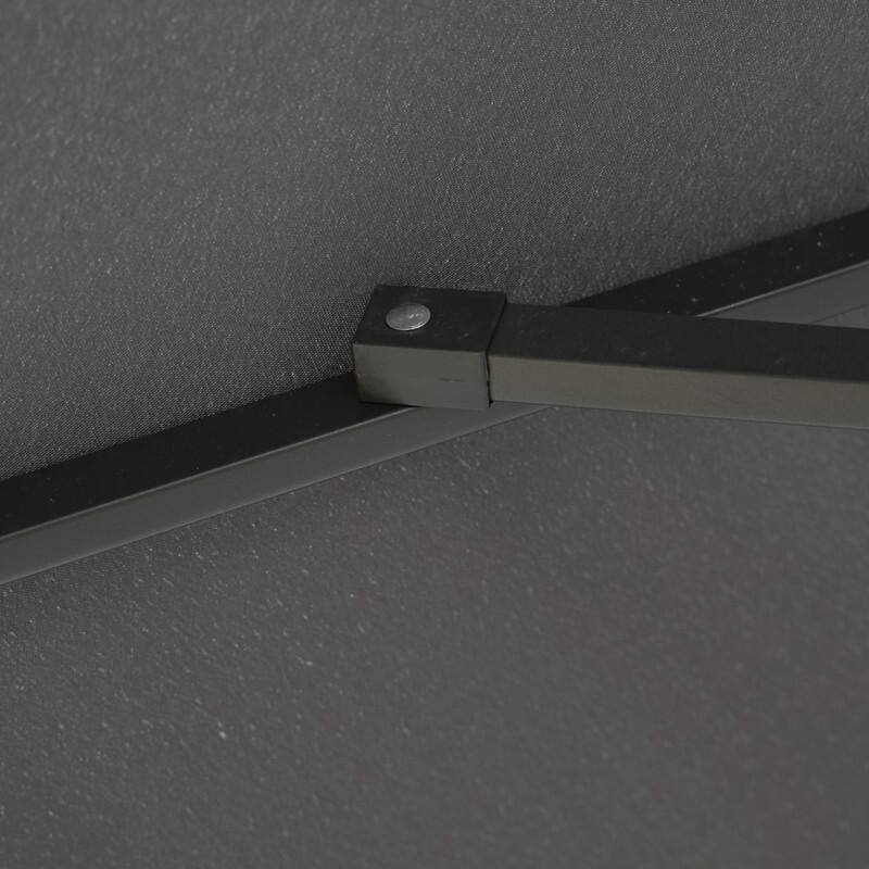 Willry Solar-Powered LED Offset Patio Umbrella with Easy Crank Lift, Tie Closure for Gardens, Balconies, Decks, Swimming pools