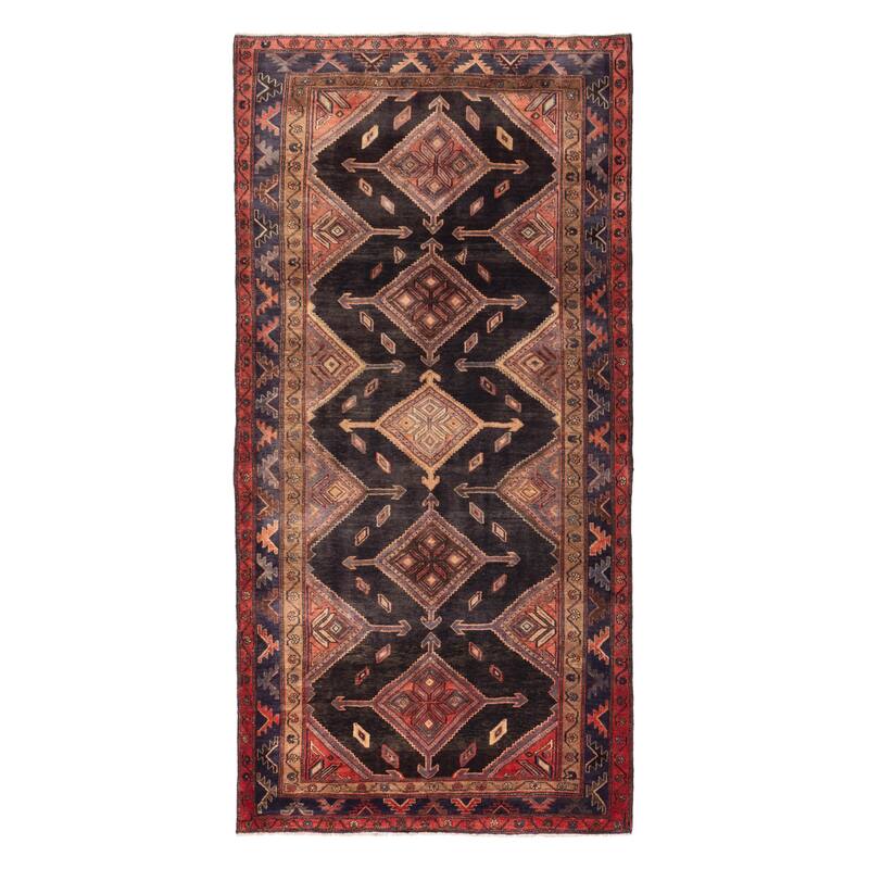 ECARPETGALLERY Hand-knotted Konya Anatolian Black Wool Rug - 5'1 x 10'3