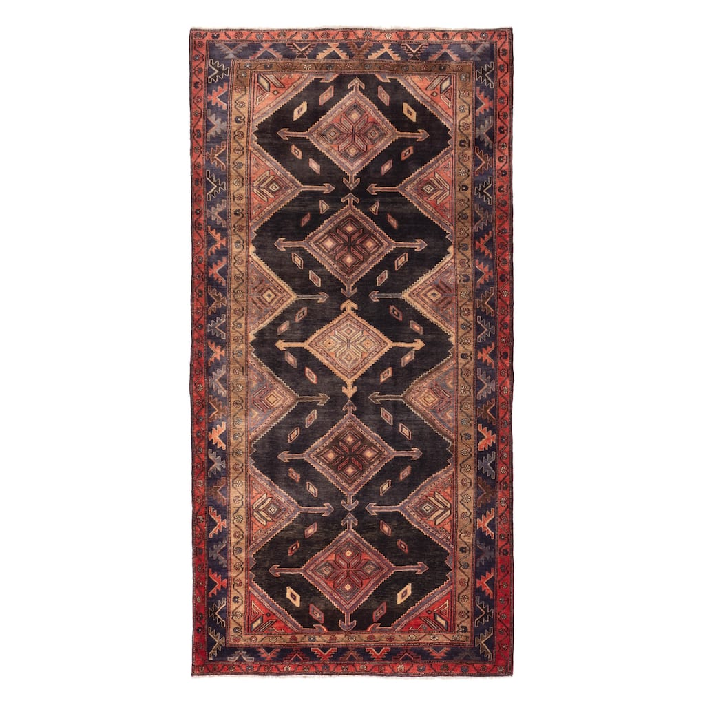 ECARPETGALLERY Hand-knotted Konya Anatolian Black Wool Rug - 5'1 x 10'3