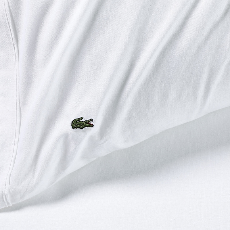 Lacoste Percale Cotton Solid Sheet Set