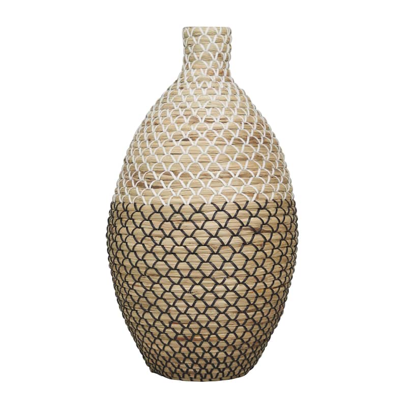 Seagrass Handmade Woven Decorative Vase - Brown - Roche River Decor