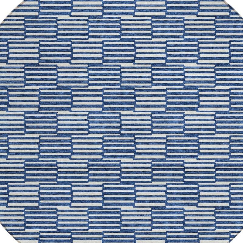HomeRoots Geometric Transitional Rectangle Outdoor Rug