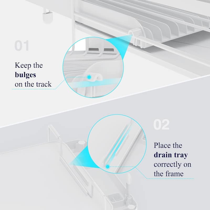 26.7'' Kitsure Large Dish Drying Rack - Extendable Dish Rack