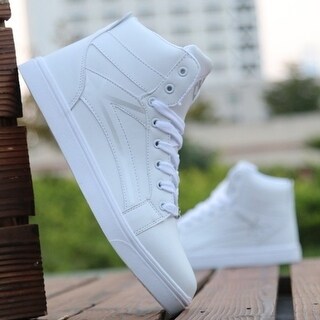 Shop 2018 Men S High Top Sneakers Autumn Winter Ankle Boots Casual Shoes Overstock 27740936