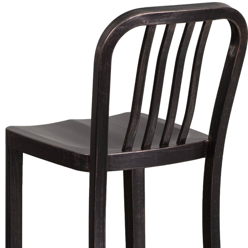 Indoor/Outdoor Commercial Grade Metal Modern Barstools (Set of 2)