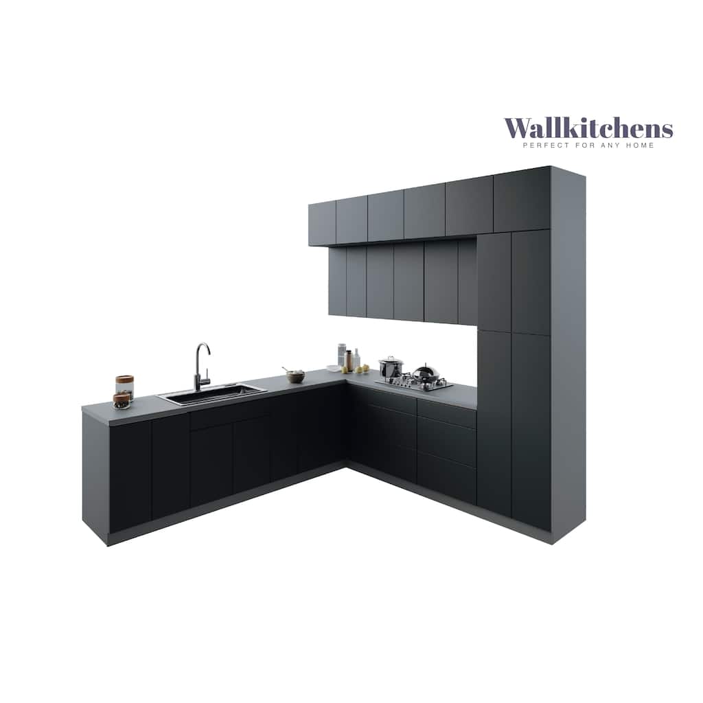 Kitchen Culinary Haven Collection Black Color Base Size 9Ft Wide - 108x24