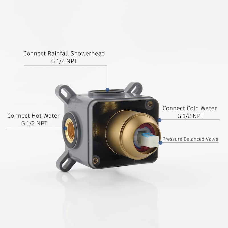 Round Single Functions Wall Mount Shower Faucet
