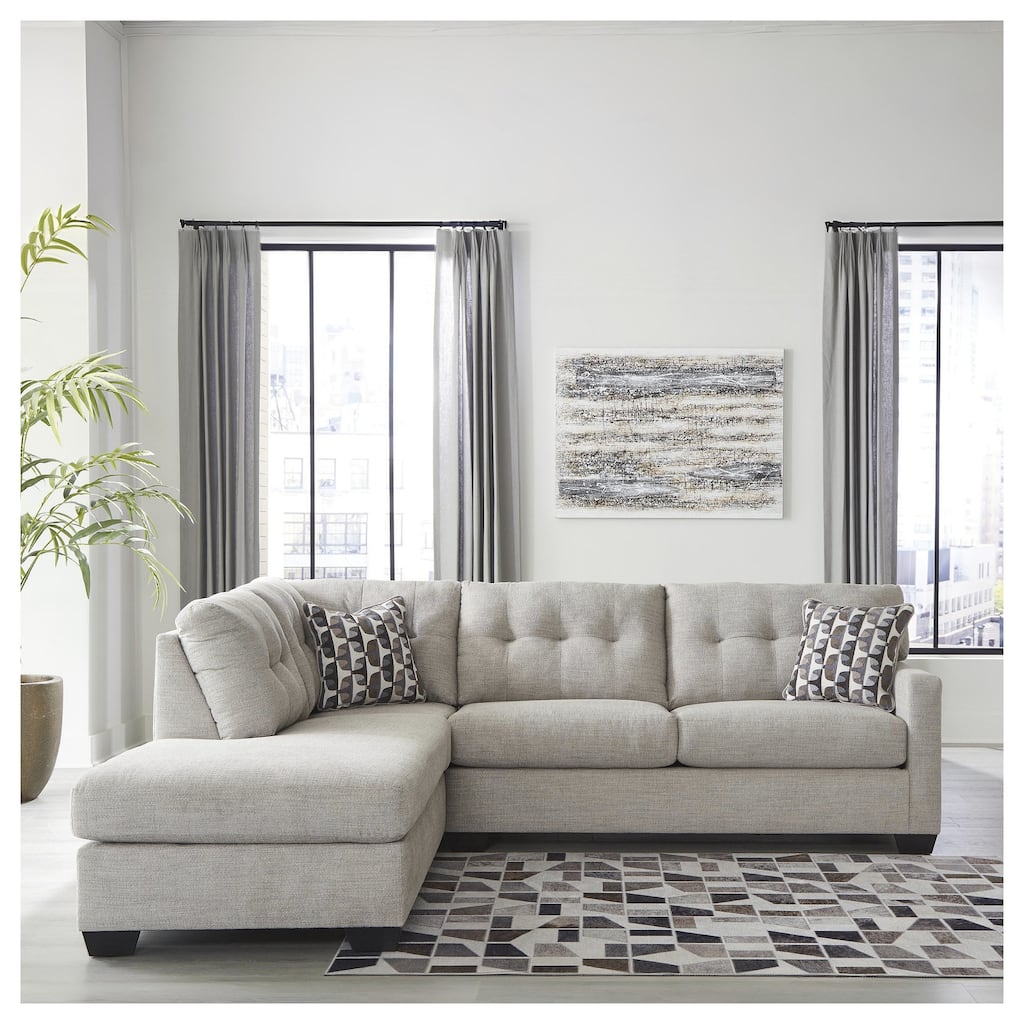 Signature Design by Ashley Mahoney 2-Piece Sleeper Sectional with Chaise - 105"W x 90"D x 37"H