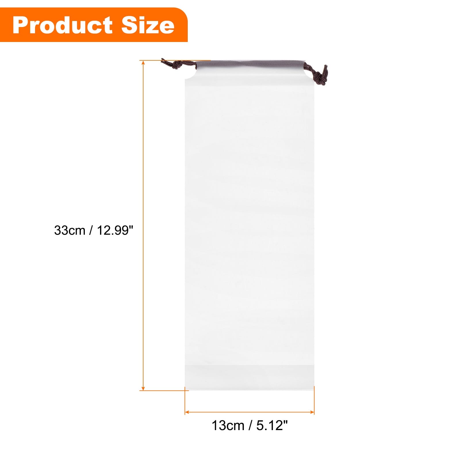 Umbrella Bags Folding Wet Umbrella Sleeves with Drawstring - White