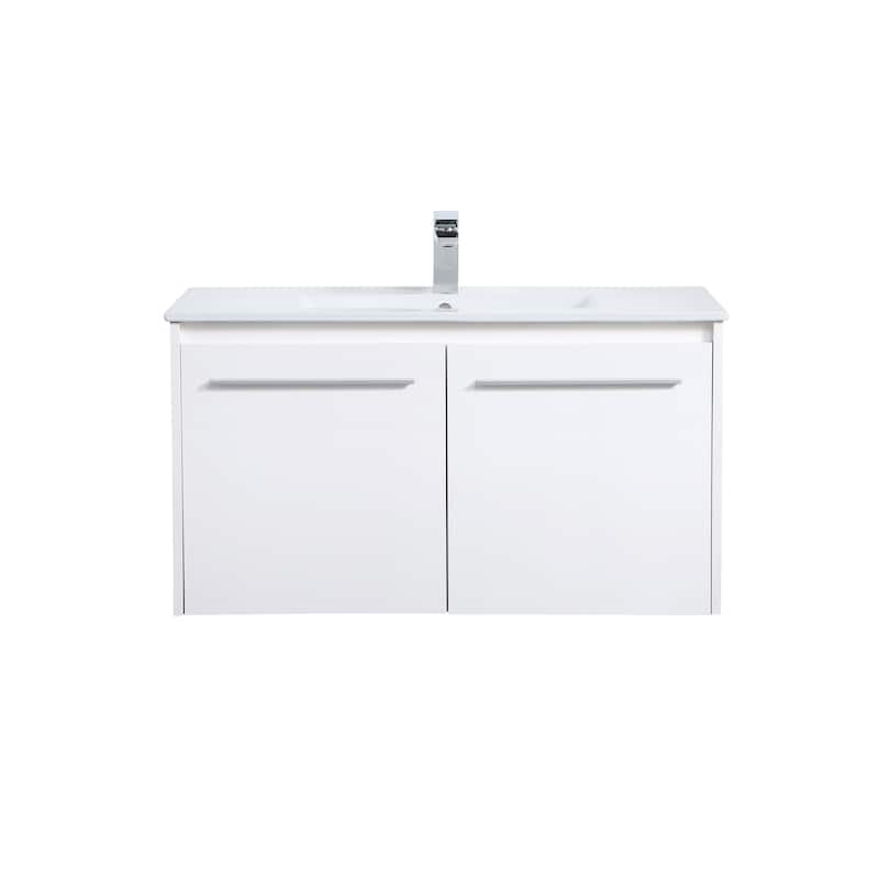 Mosaic 24 - 36 Inch Single Bathroom Vanity - White - 36 Inches