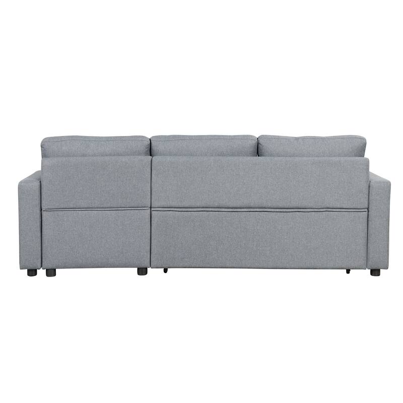 Modern Upholstery Sleeper Sectional Sofa with Storage Space