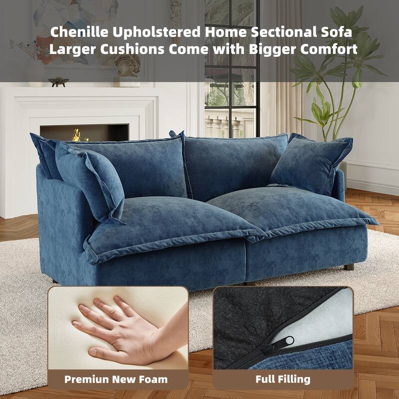 Cloud Chenille Upholstered Modular Sectional Sofa