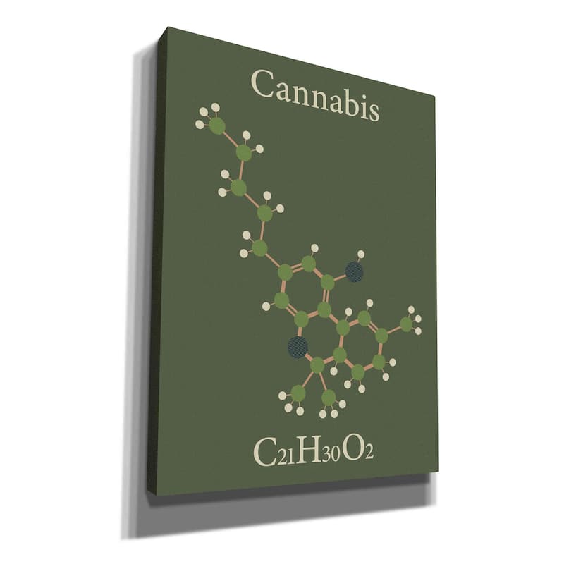 Epic Graffiti 'Cannabis Molecule' Canvas Wall Art