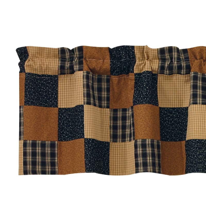 Park Designs Prairie Patch Lined Patch Valance - 60" x 14"