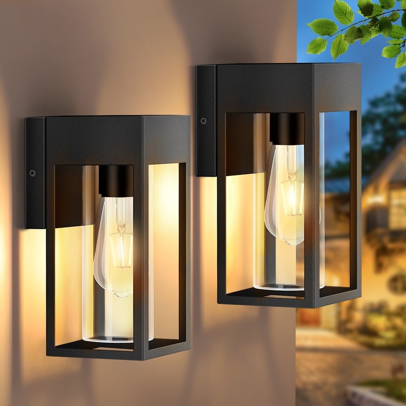 Outdoors with Stylish Wall Lights to Brighten Your Patio (Bulbs Not Included) 2-Pack